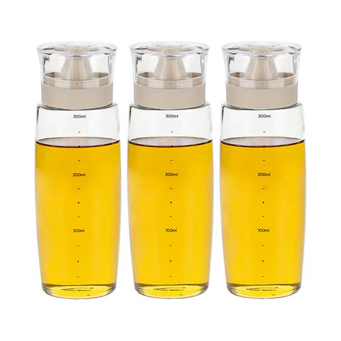 시노글라스 뉴라운드 오일병 베이지, 300ml, 3개