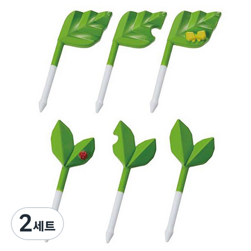 토루네 종이 접기 잎사귀 픽 P3582, 6개, 2세트