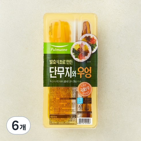 풀무원 김밥용 단무지와우엉, 350g, 6개
