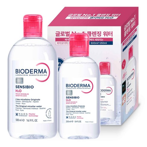 바이오더마 센시비오 H2O 민감용 클렌징 워터 기획세트 500ml + 250ml, 1개