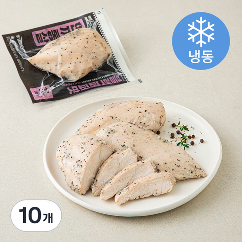한끼통살 시즈닝 닭가슴살 블랙페퍼맛 (냉동), 100g, 10개, 1개입