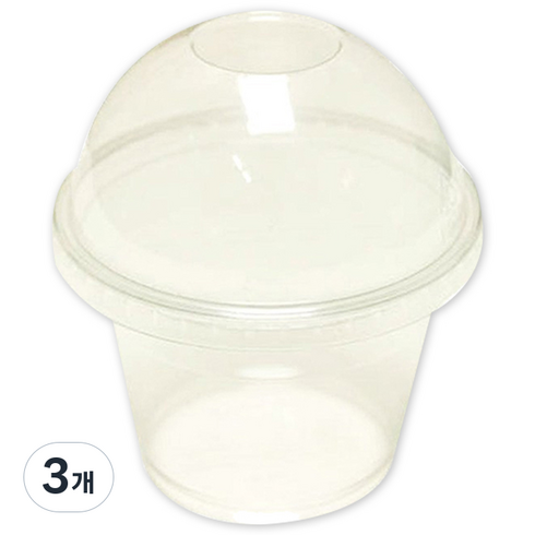 포장용 머핀컵 9 x 11 cm + 돔뚜껑, 20개입, 3개