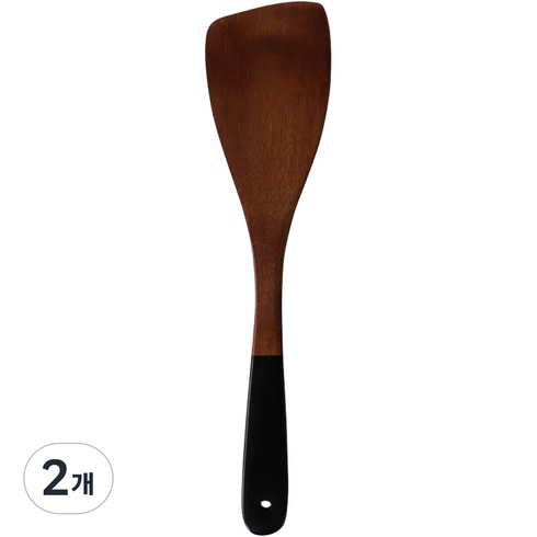 블룸엣홈 옻칠 사선 뒤집개, 블랙, 2개