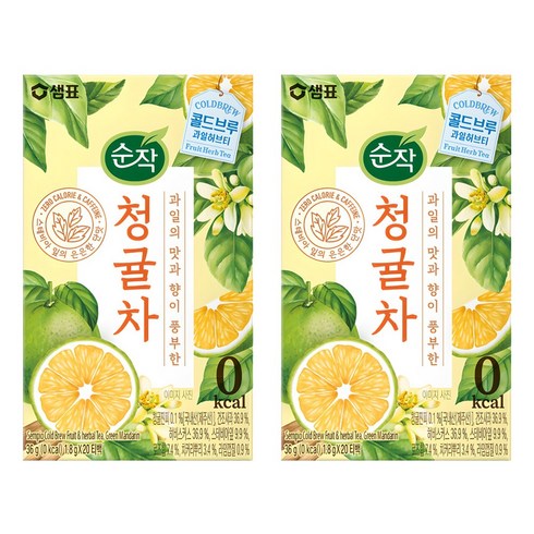 순작 청귤차, 1.8g, 20개입, 2개
