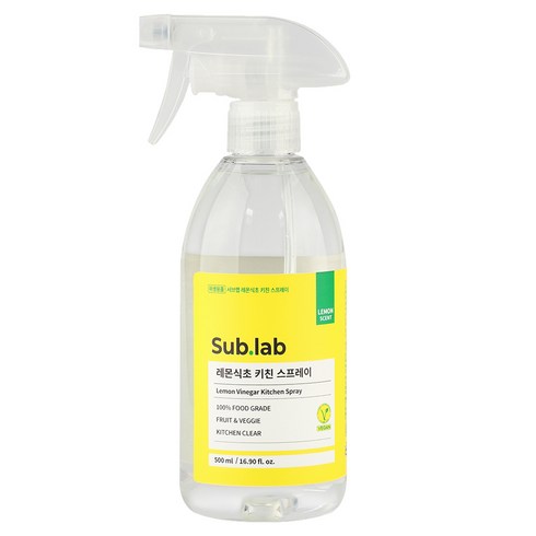 서브랩 레몬식초 키친 세정 스프레이, 1개, 500ml