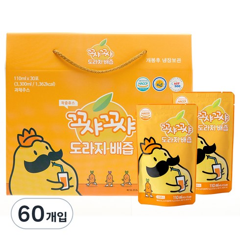 꼬샤꼬샤 도라지 배즙, 110ml, 60개