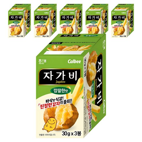 자가비 짭짤한 맛 3p, 90g, 6개