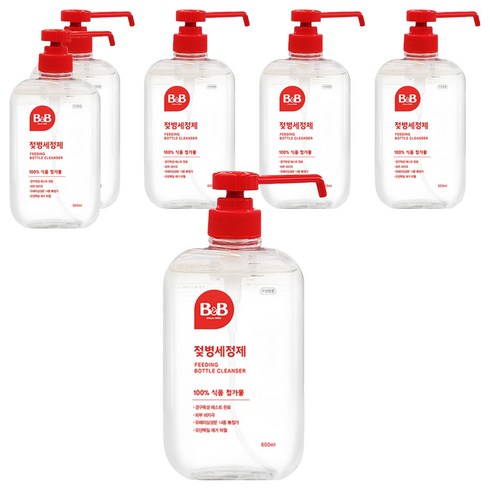비앤비 액상형 젖병세정제 허브그린향, 600ml, 6개