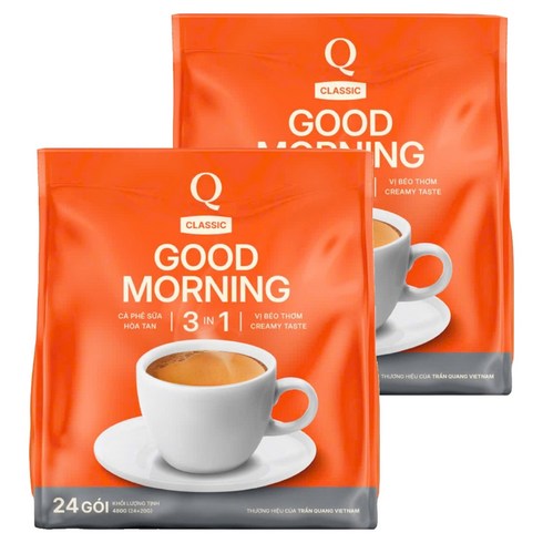 QEXPRESS 굿모닝 3in1 인스턴트 믹스커피, 24개입, 2개, 20g