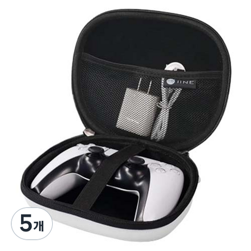 이이네 PS5 듀얼센스 이이네 컨트롤러 케이스 캐링백, 5개, 화이트, l1017