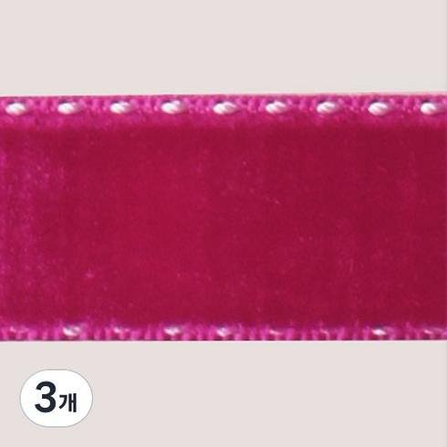 패션포인트 스티치벨벳 W-STC 리본테이프 20mm 20야드, NO 21, 3개
