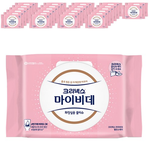 마이비데 벨런스케어 화장실용 물티슈 캡형, 55g, 40매, 27개