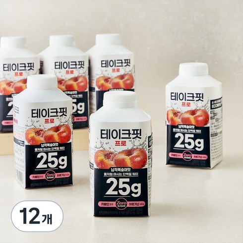 남양유업 테이크핏 프로 납작복숭아맛, 500ml, 12개