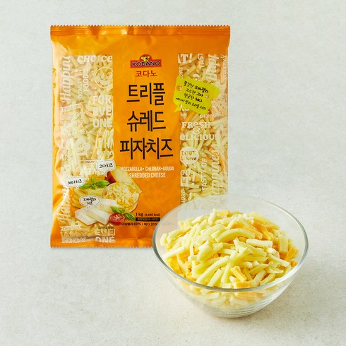 코다노 트리플 슈레드 피자치즈, 1kg, 1개입, 1개
