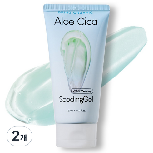 브링오가닉 알로에 시카 수딩젤 애프터 왁싱, 150ml, 2개