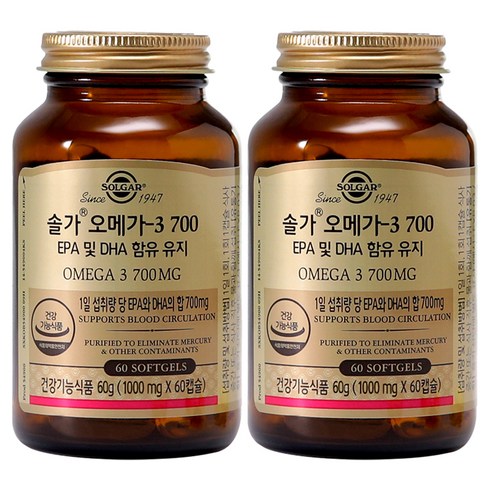 솔가 오메가3 700, 60정, 2개