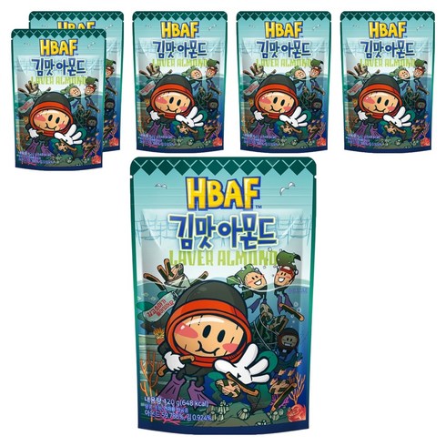바프 김맛 아몬드, 120g, 6개