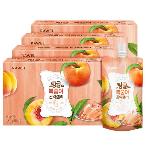 팅글 곤약젤리 복숭아맛 10개입, 1.3kg, 4개