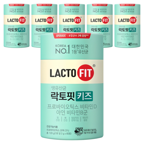 락토핏 키즈 유산균, 60회분, 120g, 6개
