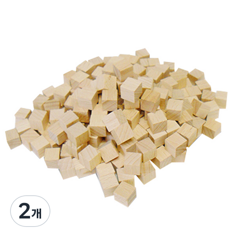 큰솔가베 1cm 쌓기나무 200p, 원목, 2개