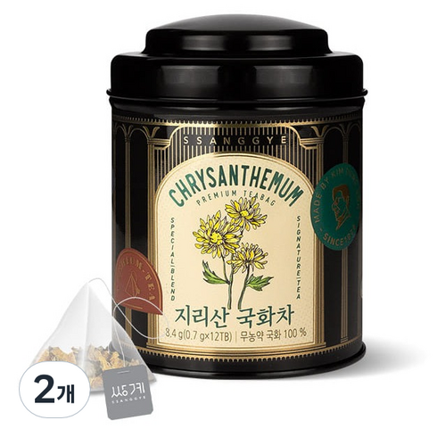 쌍계명차 티 마스터 캔 지리산 국화차, 700mg, 2개, 12개입