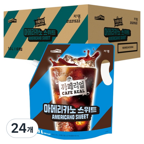 까페리얼 쟈뎅 아메리카노 스위트, 24개, 1.5L