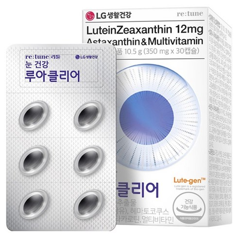 리튠 눈 건강 루아클리어, 1개, 30정