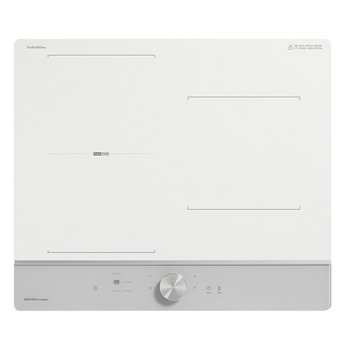 나비엔매직 인덕션 전기레인지 2분할 화이트 + 라이트 그레이 3구, ERI-5233AF, 빌트인