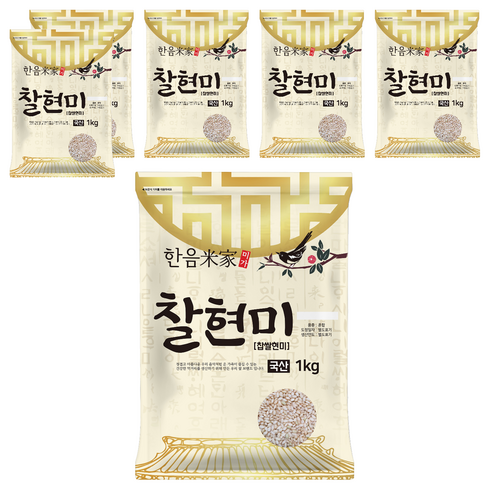 한음미가 찰현미, 1kg, 6개