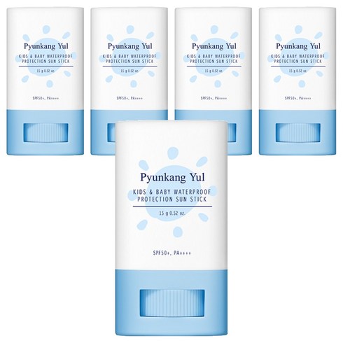 편강율 키즈앤베이비 워터프루프 프로텍션 선스틱 SPF50+ PA++++, 15g, 5개