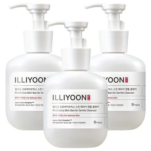 일리윤 프로바이오틱스 스킨 배리어 젠틀클렌저 여성청결제, 300ml, 3개