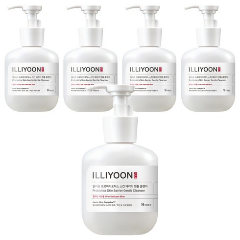 일리윤 프로바이오틱스 스킨 배리어 젠틀클렌저 여성청결제, 300ml, 5개