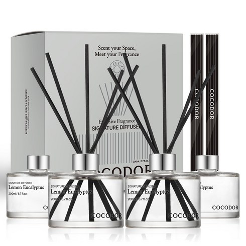 코코도르 시그니처 디퓨저, 레몬유칼립투스, 200ml, 4개