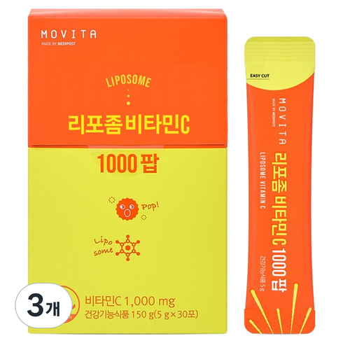 모비타 리포좀 비타민C 1000팝, 3개, 30회분