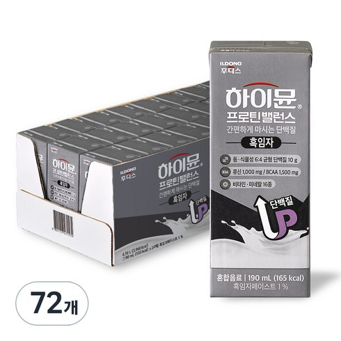 하이뮨 프로틴 밸런스 흑임자, 190ml, 72개