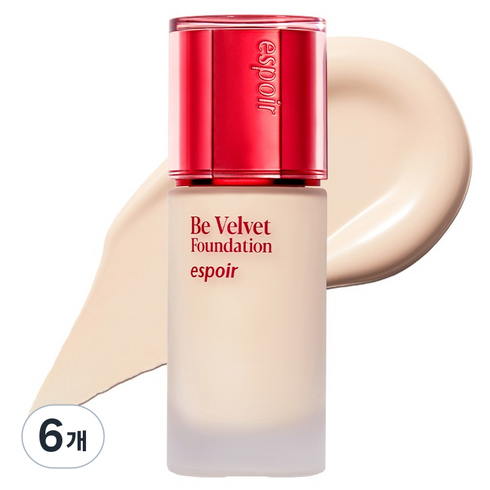 에스쁘아 비벨벳 파운데이션 SPF22 PA++ 30g, 6개, 13N뉴트럴포슬린