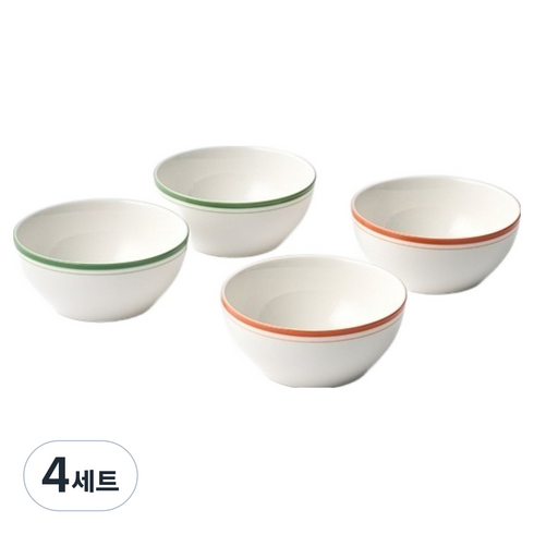 모던하우스 핸드라인 대접 D13.5 2종 x 2p 세트, 혼합 색상, 4세트