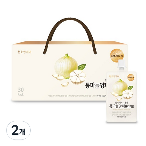 천호엔케어 통마늘양파 프리미엄 건강즙, 2개, 2.4L