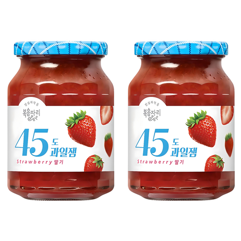 복음자리 45도 과일잼 딸기, 350g, 2개