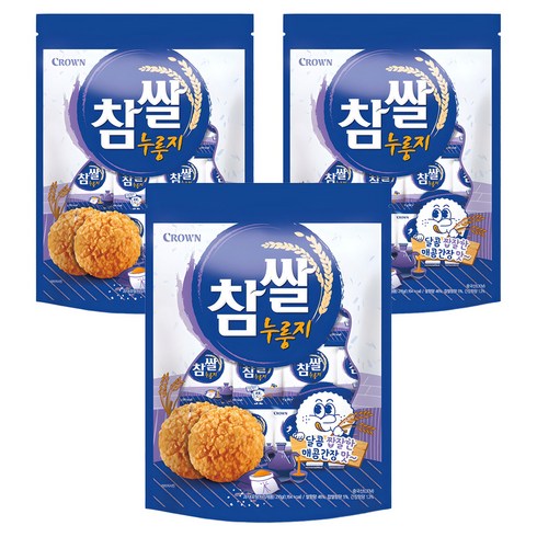 크라운 참쌀 누룽지, 216g, 3개