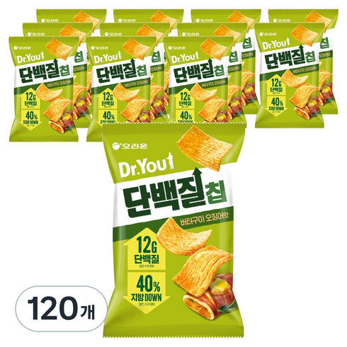닥터유 단백질칩 버터구이오징어맛, 60g, 120개