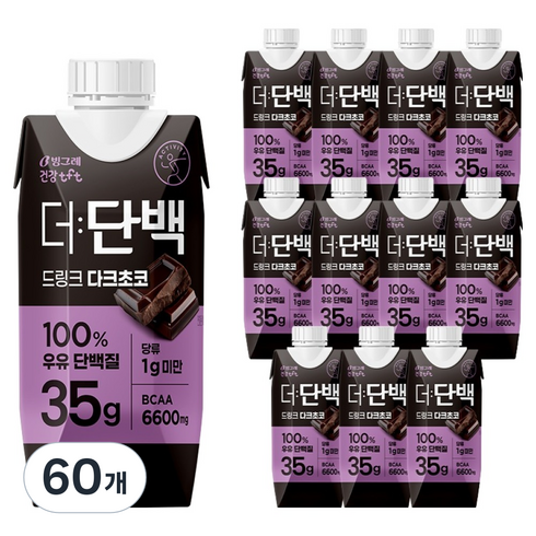 더단백 드링크 다크초코, 330ml, 60개
