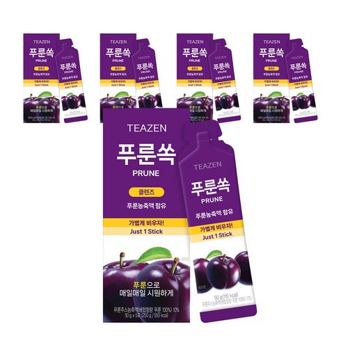 티젠 푸룬쏙 5포, 250g, 5개