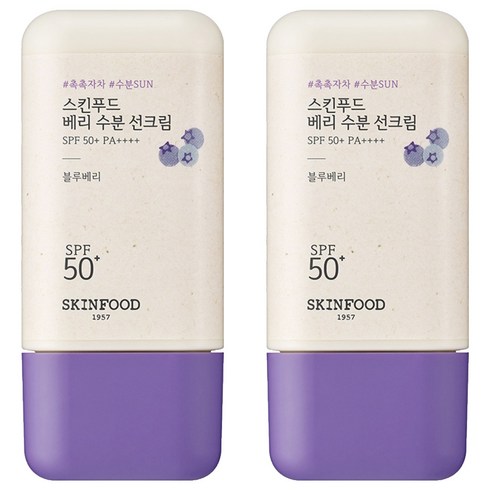 스킨푸드 베리 수분 선크림 SPF50+ PA++++, 50ml, 2개