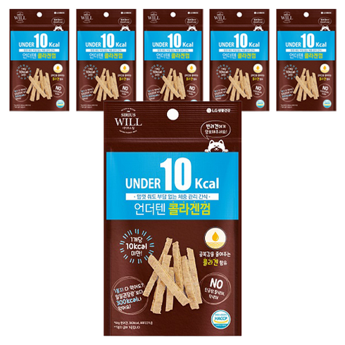 시리우스 윌 강아지 언더텐 콜라겐껌, 콜라겐, 20g, 6개