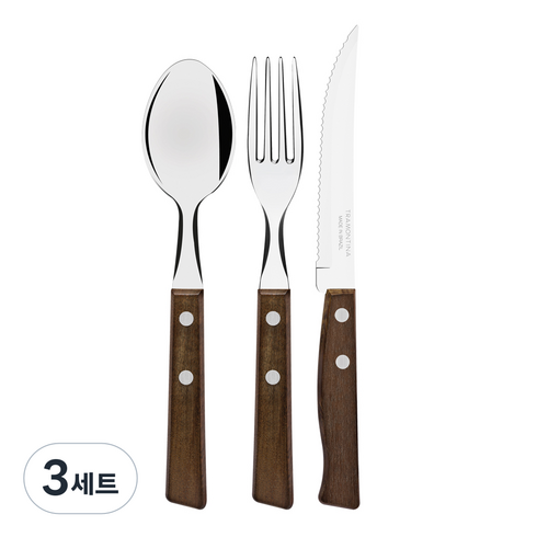 트라몬티나 트레딕셔널 스테이크세트, 혼합색상, 테이블 스푼 + 테이블 포크 + 스테이크 나이프, 3세트