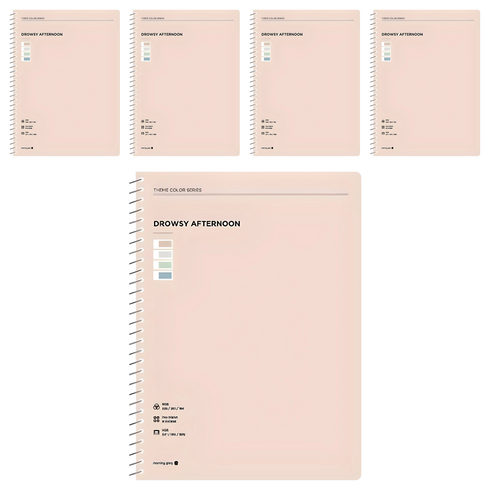 모닝글로리 3000 테마컬러 원링 스프링노트, 랜덤 발송, 5개