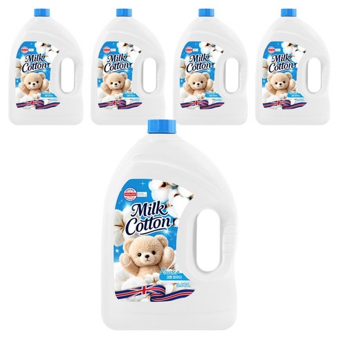 MiLKCotton 섬유유연제 파우더 코튼 파우더향 본품, 3.06L, 5개