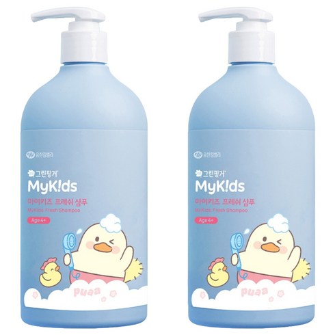 그린핑거 마이키즈 프레쉬 샴푸, 500ml, 2개