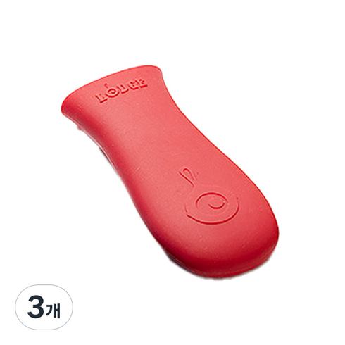 롯지 실리콘 내열홀더 레드, 3개